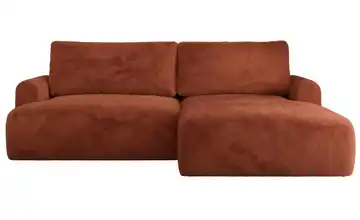 Ecksofa mit Schlaffunktion Tono Orange Teddy rechts