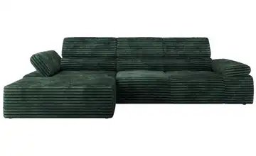 Ecksofa Cordstoff grob links Grün