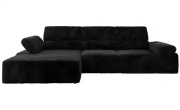 Ecksofa Teddy links Schwarz