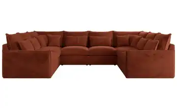 Wohnlandschaft Veroso Orange Teddy