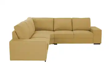 Ecksofa Renée Flachgewebe Gelb