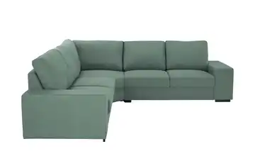 Ecksofa Renée Flachgewebe Dunkelgrün