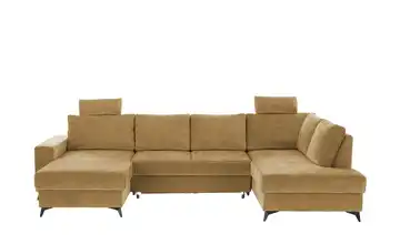 Wohnlandschaft mit Schlaffunktion Salamanca rechts Gelb