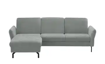 meinSofa Ecksofa Pia links Aluminiumgrau ohne
