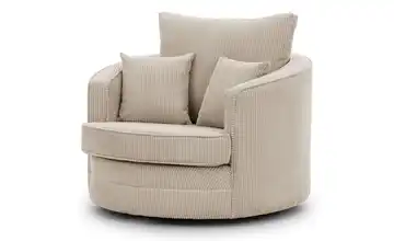 S-STYLE Drehsessel Cordstoff Beige