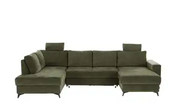 Wohnlandschaft mit Schlaffunktion Salamanca links Moosgrün