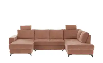 Wohnlandschaft mit Schlaffunktion Salamanca rechts Terracotta
