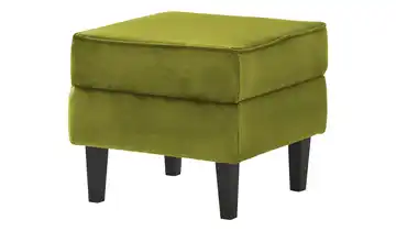 switch Hocker Gerda Mikrofaser in Samt-Optik Olivgrün