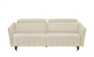 smart Schlafsofa mit verstellbaren Kopfstützen Momoka Beige Samt