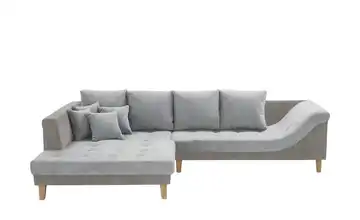 smart Ecksofa Wilma links Grau, Schlamm
