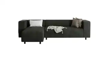 S-STYLE Ecksofa Oskar links Schwarz