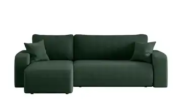 Ecksofa Pianio Dunkelgrün Cordstoff