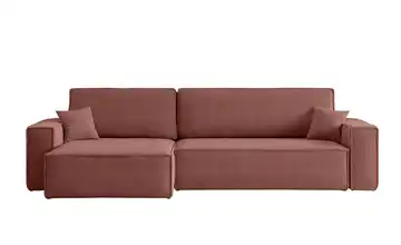 Ecksofa mit Schlaffunktion Carl Hellbraun Cordstoff