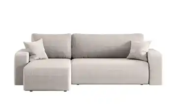 Ecksofa Pianio Hellbeige Cordstoff