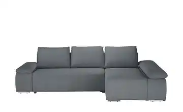 switch Ecksofa Soft Feincord Stahlgrau ohne rechts