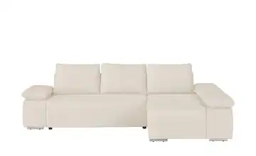 switch Ecksofa Soft Cordstoff grob Wollweiß ohne rechts