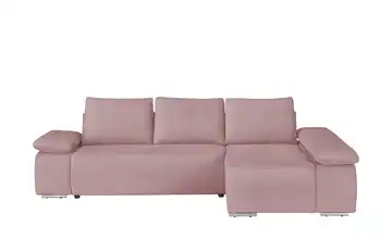 switch Ecksofa Soft Cordstoff grob ohne rechts Altrosa