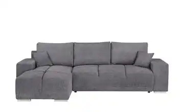 Ecksofa mit Schlaffunktion Barco Grundfunktion links Dunkelgrau