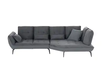vito Ecksofa mit Sitztiefenverstellung Ticona Dunkelgrau Erweiterte Funktion rechts