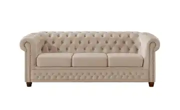 S-STYLE Chesterfield Einzelsofa Cleo Blink Beige