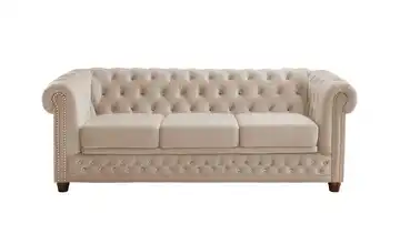 S-STYLE Chesterfield Einzelsofa Cleo Blink Beige