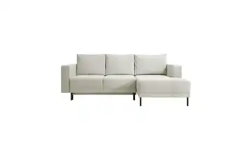 Selsey Ecksofa mit Schlaffunktion Rodario Mini Samt Hellbeige rechts