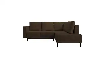 Selsey Ecksofa mit Schlaffunktion Rodario Dunkelbraun rechts Cordstoff