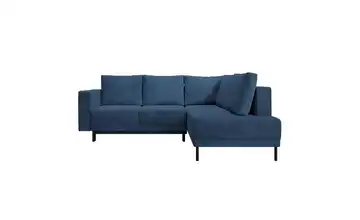 Selsey Ecksofa mit Schlaffunktion Rodario Marineblau rechts Cordstoff