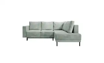 Selsey Ecksofa mit Schlaffunktion Rodario Hellgrau rechts Cordstoff
