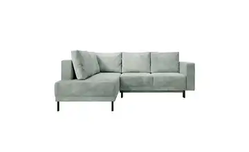 Selsey Ecksofa mit Schlaffunktion Rodario Hellgrau links Cordstoff