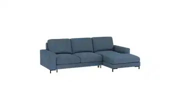 Selsey Ecksofa mit Schlaffunktion Mokpeo Marineblau Webstoff rechts