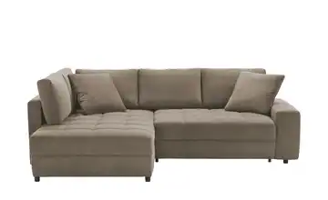 bobb Ecksofa mit pflegeleichtem Bezug Arissa de Luxe Dunkelgrau links Webstoff