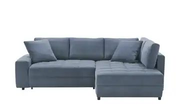 bobb Ecksofa mit pflegeleichtem Bezug Arissa de Luxe Blau rechts Webstoff