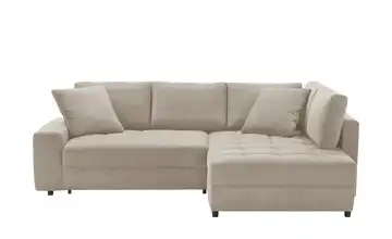 bobb Ecksofa mit pflegeleichtem Bezug Arissa de Luxe Taupe rechts Webstoff