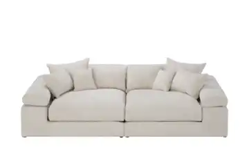 smart Big Sofa Lianea Wollweiß Flachgewebe