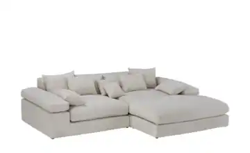 smart Ecksofa Lianea rechts Wollweiß Flachgewebe
