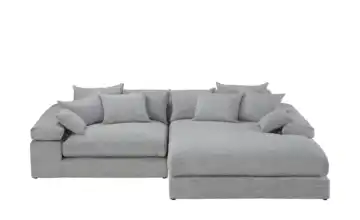 smart Ecksofa Lianea rechts Grau Flachgewebe fein