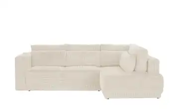 switch Ecksofa Tirana Cordstoff grob rechts Creme