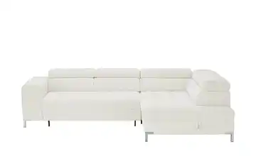 Ecksofa mit verstellbaren Kopfstützen Arte Beige Cordstoff rechts