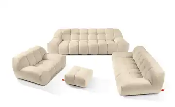 KONSIMO Polstermöbel 4er-Set in Bubble Optik Vena Hellbeige