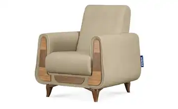 KONSIMO Sessel Gustavo Hellbeige Boucléstoff