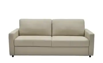 uno Schlafsofa Ester Schlafsofa 160 Beige Leder, Mikrofaser in Leder-Optik