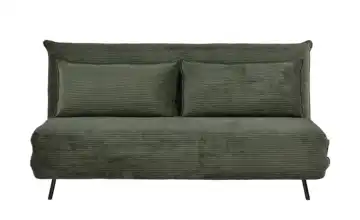 Schlafsofa Avilena 167 cm Cordstoff Grün