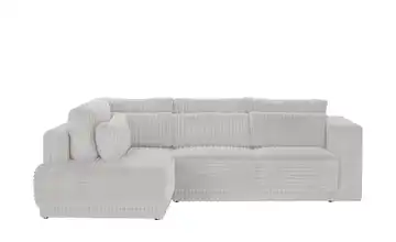 switch Ecksofa Tirana Cordstoff grob links Silbergrau