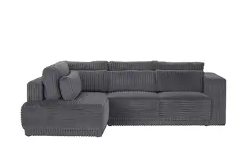 switch Ecksofa Tirana Cordstoff grob links Dunkelgrau