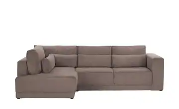 switch Ecksofa Tirana Cordstoff links Braun