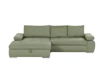 smart Ecksofa Ibby Cordstoff links Dunkelgrün