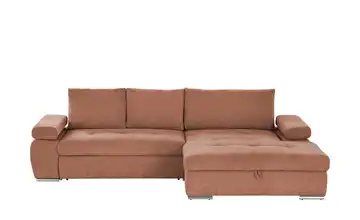 smart Ecksofa Ibby Mikrofaser rechts Terracotta
