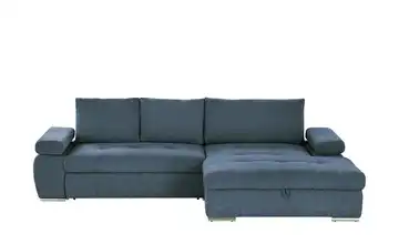 smart Ecksofa Ibby Mikrofaser rechts Blau