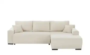 Ecksofa mit Schlaffunktion Nelly Beige rechts Boucléstoff